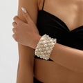 Vintage Multi-Layer Pearl Geometric Beaded Bracelet 6W6JBR535