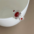Totem Ethnic-Style Red Agate Ring 8ZA6JRG134L