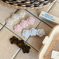 Simple 3D Flower Acetate Duckbill Hair Clip 6W6HCP1249