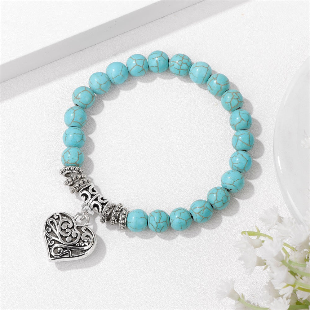 Hellow Out Love Pendant Beaded Bracelets DPJB1032