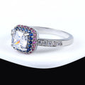 Electroplated Sparking Cubic Zirconia Geometric Ring 8ZA6JRG211T