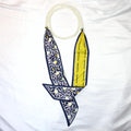 Elegant Floral Print Pearl Scarf Skinny Heanband MK2BW6W6HBD121