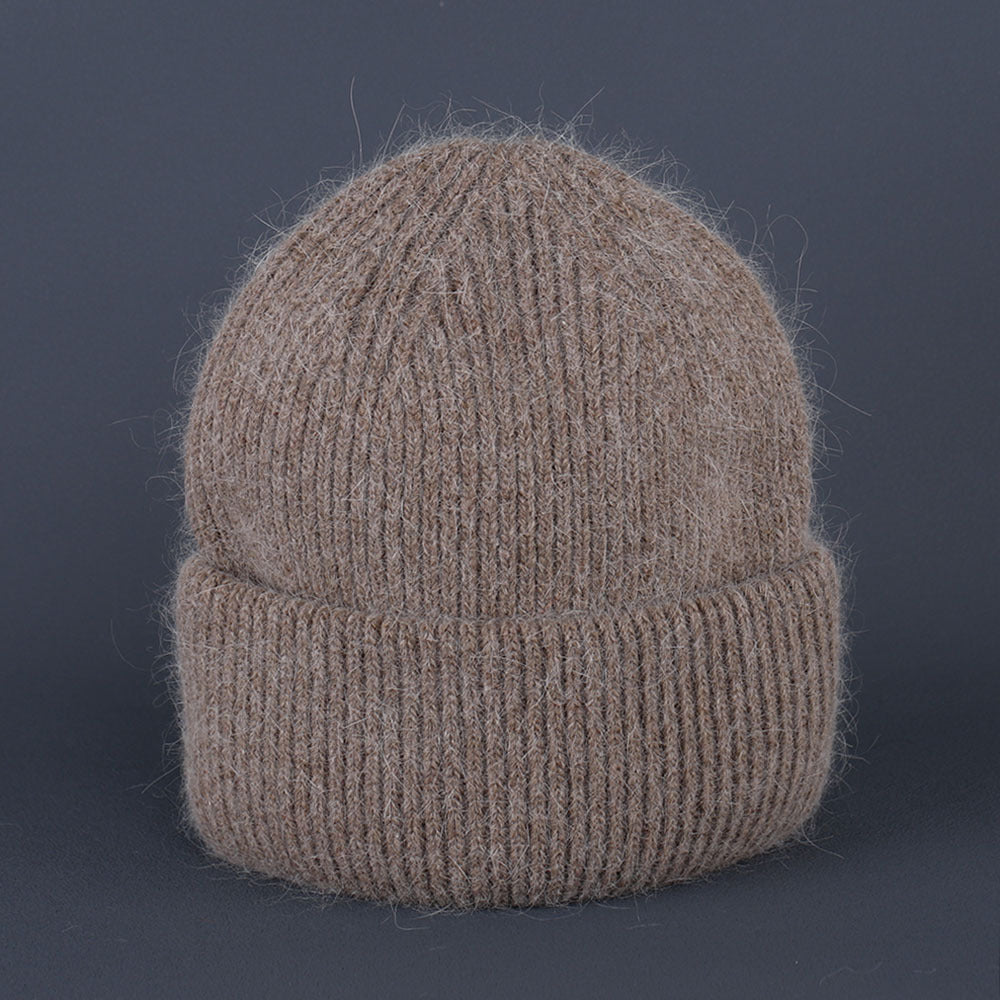 Simple Solid Warm Cuffed Ribbed Knit Beanie 6W6HAT687