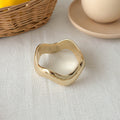 Chunky Gold Plated Irregular Statement Open Bracelet 6W6JBR582