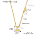 Gold Letter Pendant Choker - DippedShop Wholesale - #4147