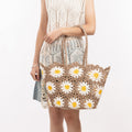 Flower Crochet Beach Bag - DippedShop Wholesale - #3411