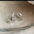 Minimlaist Blue Cube Dangle Hoop Earrings 6W6JER596