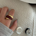 Enamel Twisted Open Ring - DippedShop Wholesale - #9475