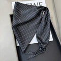 Chic Solid Color Floral Print Silk Scarf 6W6NSI215