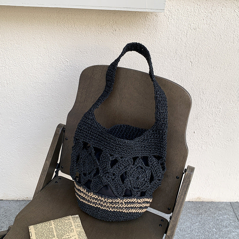 Vintage Straw Crochet Bag - DippedShop Wholesale - #6707