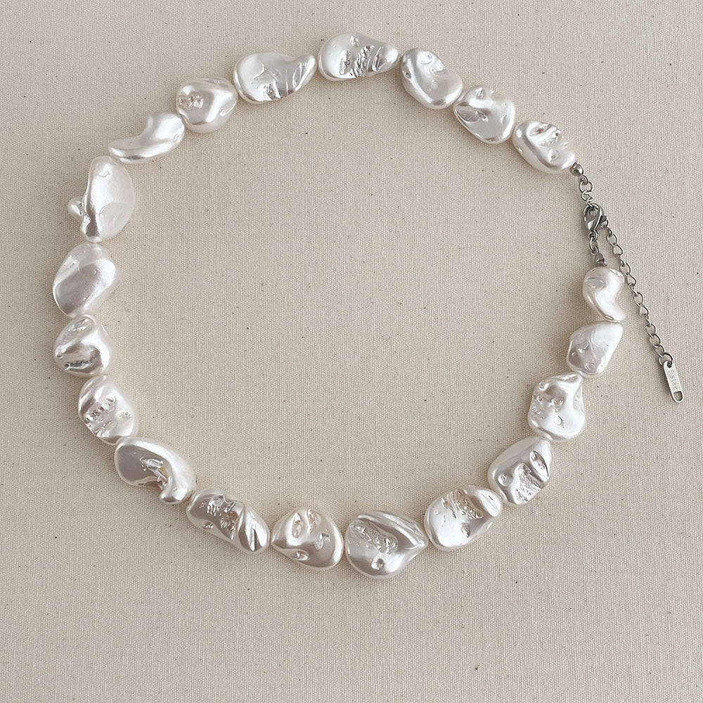 Elegant Baroque Pearl Choker - DippedShop Wholesale - #2291