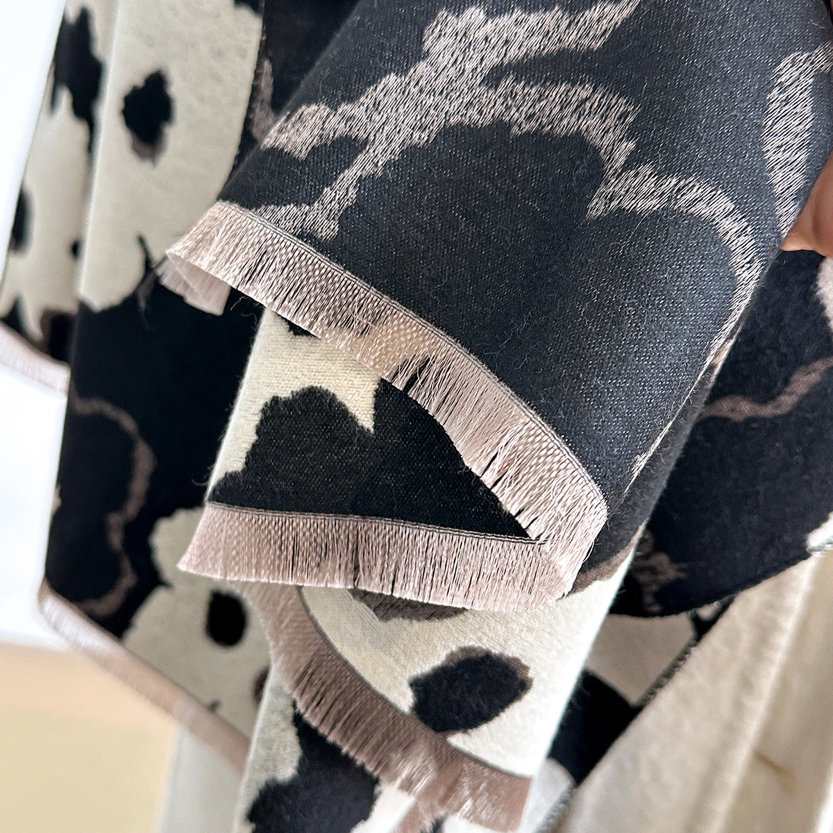 Winter Double-Sided Floral Print Shawl Wrap Scarf 6W6NSC126