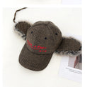 Winter Warm Letter Embroidery Faux Fur Baseball Cap 6W6HAT522