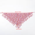 Boho Color Block Tassel Knit Triangle Headscarf MK2BK6W6HHS12