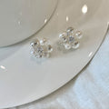 Pearl Rhinestone Stud Earrings - DippedShop Wholesale - #7459