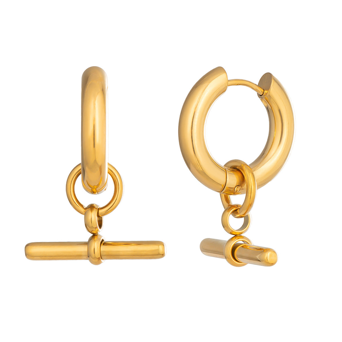 Geometric Hoop Earrings - DippedShop Wholesale - #3699