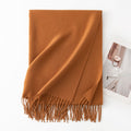 Minimalist Solid Color Tassel Scarf 6W6NSW306