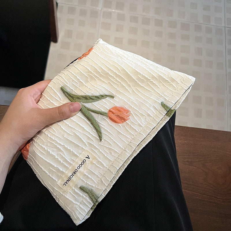 Sweet Tulip Jacquard Ruffled Style Makeup Bag MK2BW6S10BOB65
