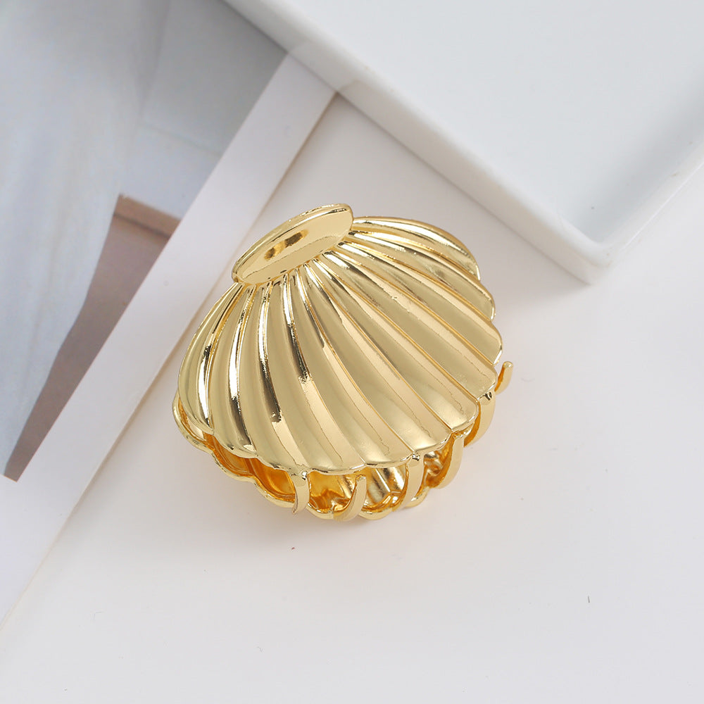 Simple Gold Shell Non-Slip Hair Claw MK2MBEP6W6HCP374