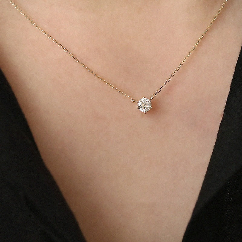 Diamond Pendant Choker Necklace - DippedShop Wholesale - #4483