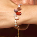 Colorful Stone Pearl Bracelet - DippedShop Wholesale - #7299