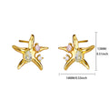 Gold Plated Star Stud Earrings - DippedShop Wholesale - #2963