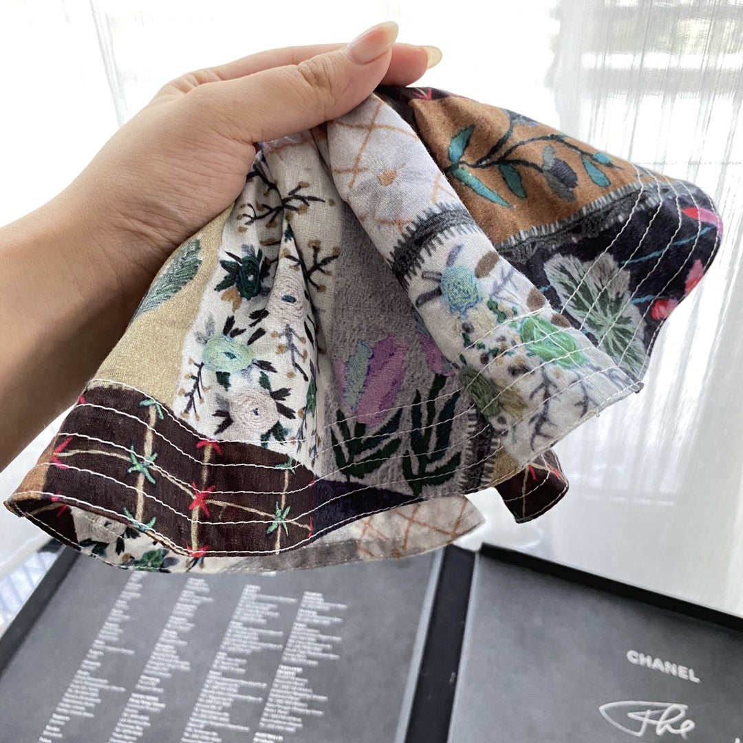 Floral Print Hair Scrunchie - DippedShop Wholesale - #0547