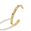 Trendy Gold Plated C-Shaped Open Bracelet 6W6JBR589