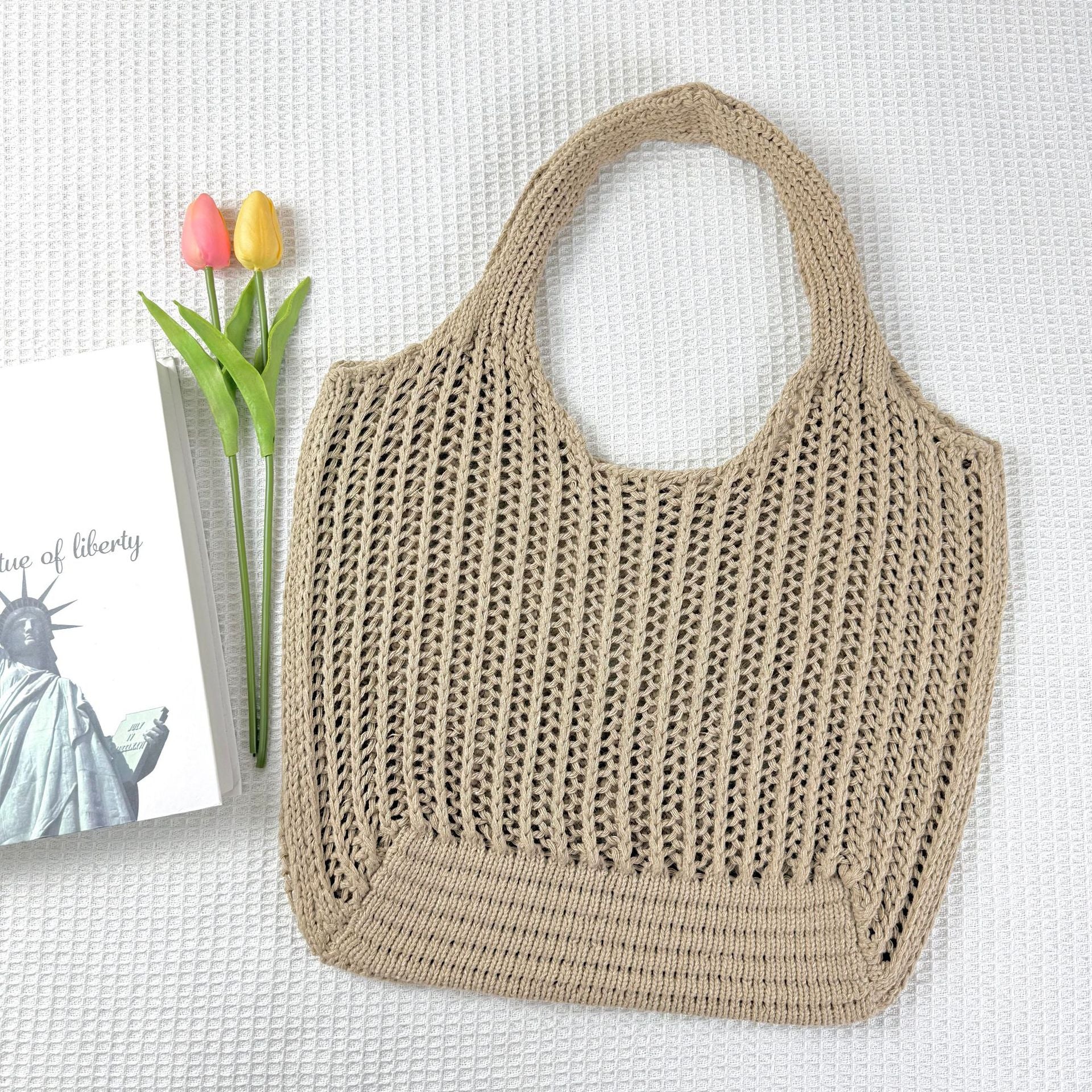 Solid Large Hollow Tote - DippedShop Wholesale - #7347