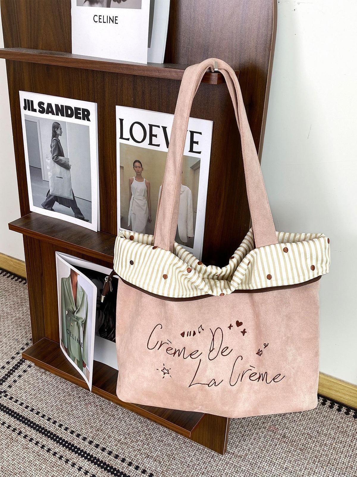 Reversible Polka Dot Tote Bag - DippedShop Wholesale - #5011