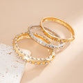 Punk Style Color Contrast Rivet Studded Bracdelet Set 6W6JBR597