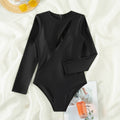 Solid Long Sleeve Swimwear - DippedShop Wholesale - #4563