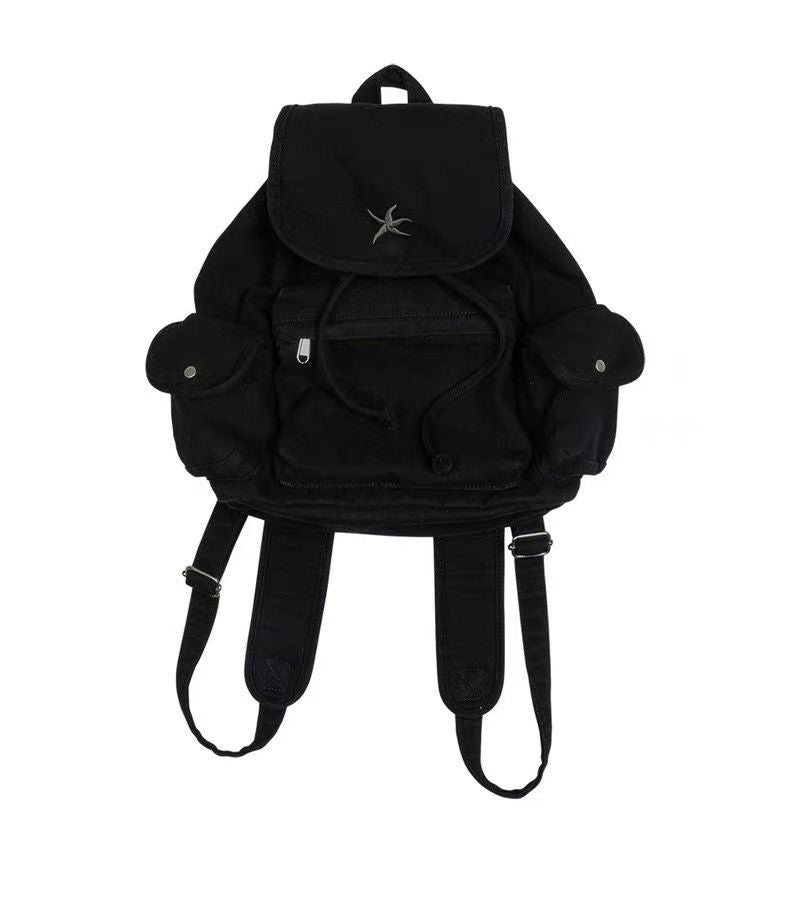 Denim Washed Multiple Pockets Portable Backpack DP25E923
