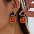 Creative Halloween Pumpkin Pendant Drop Earrings 6W6JER543