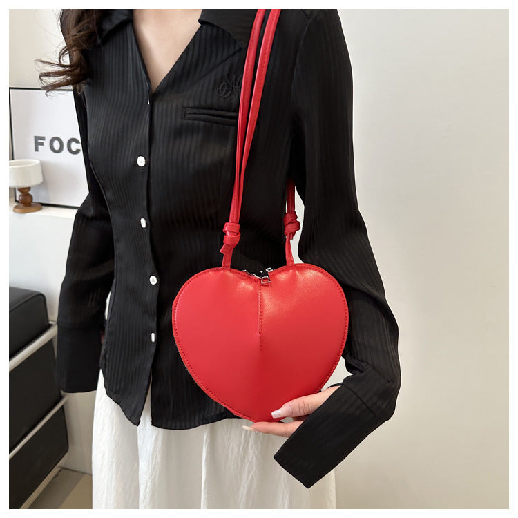 Heart-Shaped Crossbody Bag - DippedShop Wholesale - #6787