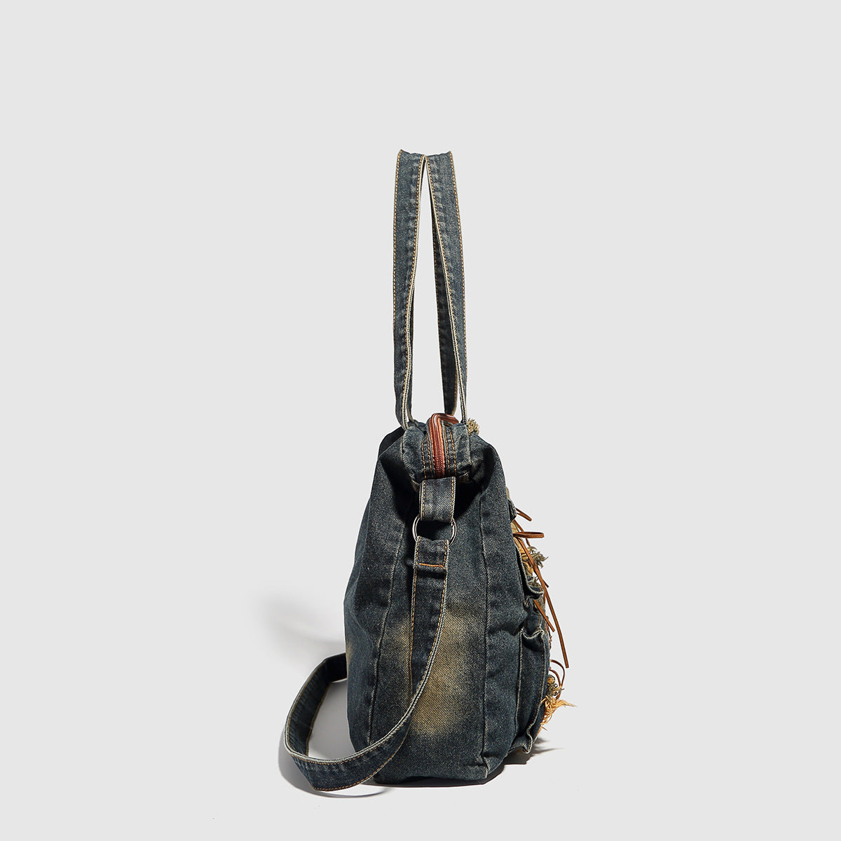 Retro Washed Large Capacity Denim Handbag 6W10BBG1336