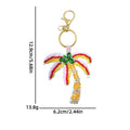 Stylish Handmade Beads Coconut Tree Pendant Keychain 6W10BBC808
