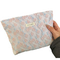Fresh Floral Jacquard Portable Makeup Bag MK2BW6W10BOB383