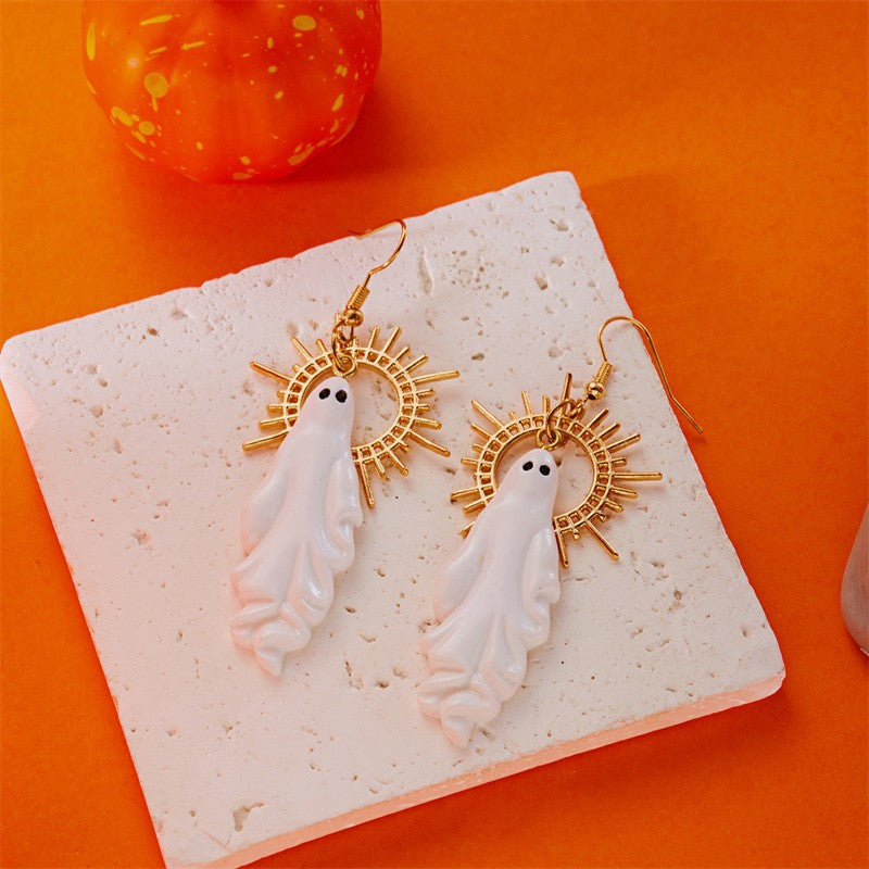 Halloween Funny Ghost Dangle Drop Earrings DP25G503