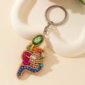 Colorful Beads Snake Shape Keychain Bag Charm 6W10BBC755