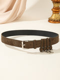 Vintage Faux Suede Multi-Hook Utility Waist Belt 6W6JBT233