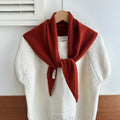 Simple Wool-Blend Solid Color Triangle Knit Scarf 6W6NSC85