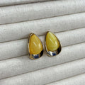Vintage Resin Teardrop Drop Stud Earrings 6W6JER616