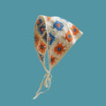 Vintage Floral Check Triangle Hair Bandana MK2BK6W6HHS07