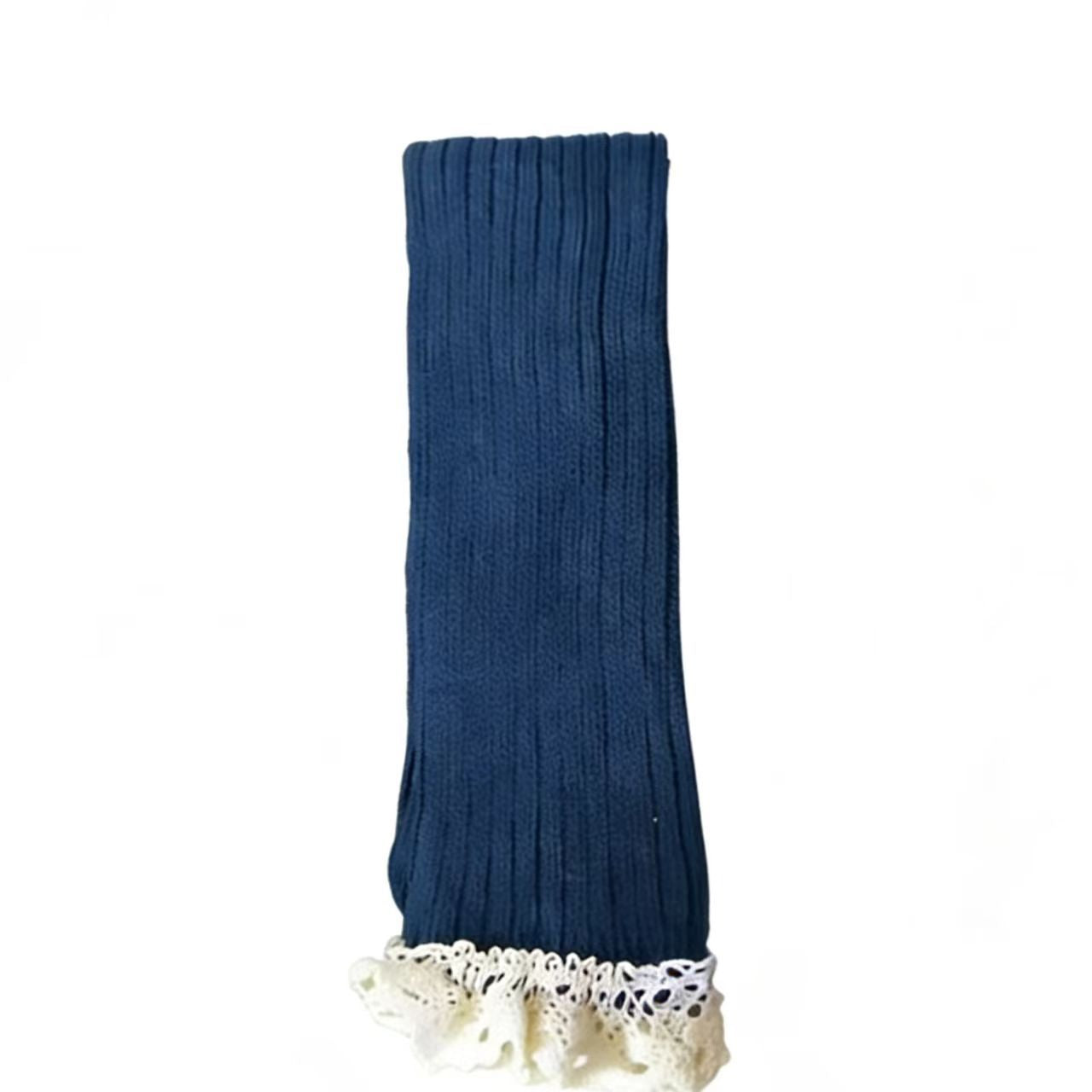Sweet Lace Trim Chunky Knit Crew Socks 6W8FSO757