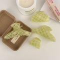 Plaid Acetate Hair Claw - DippedShop Wholesale - #8995
