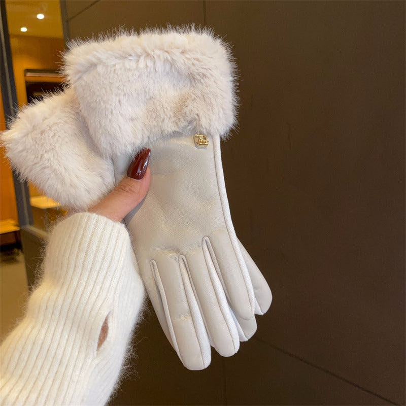 Fluffy Fur Cuff Gloves - DippedShop Wholesale - #4899