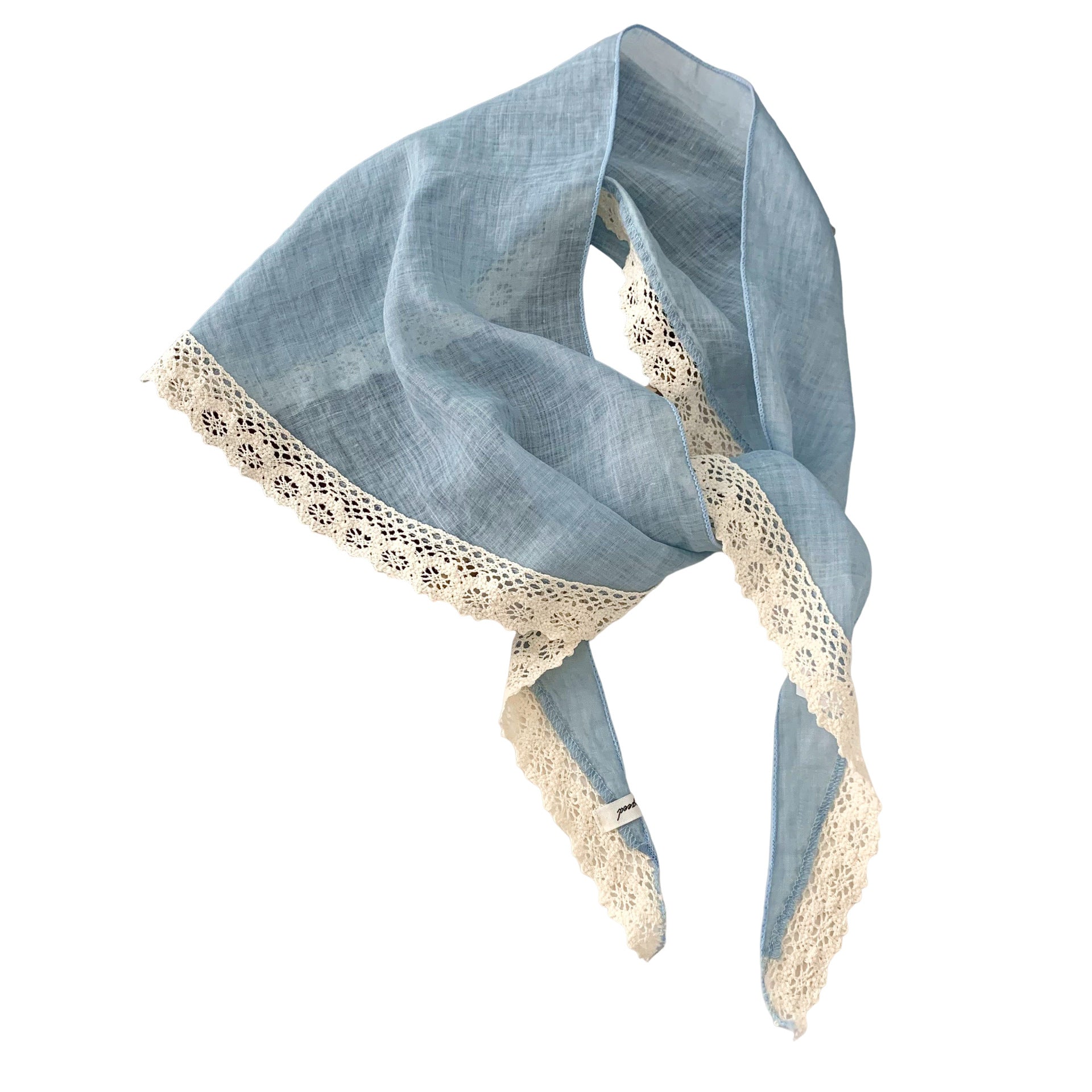 Elegant Lace Trim Breatheable Triangle Head Scarf MK2BW6W6NSI14