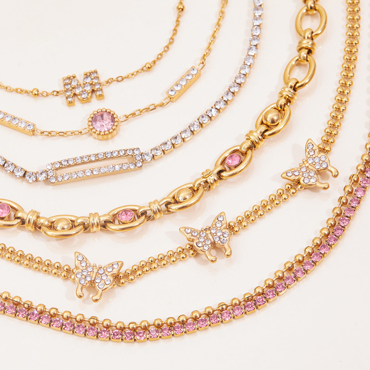 Chunky Gold Plated Cubic Zirco - DippedShop Wholesale - #6947