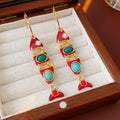 Vintage Enamel Fish Dangle Earrings 6W6JER838